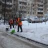 В Советском районе ведутся снегоуборочные работы