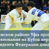 В Демском районе Уфы пройдут соревнования на Кубок первого президента Федерации дзюдо РБ
