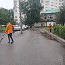 Стрижка кустарников, покос травы,полив цветочных насаждений - в Демском районе продолжаются летние работы по благоустройству