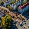 В Уфе на участке улицы Города Галле продолжается устройство ливневой канализации